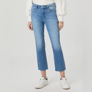 PAIGE Cindy Crop Straight Jean w/ raw hem